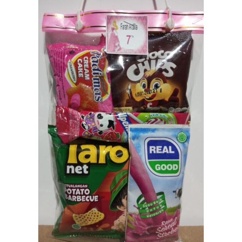 

TRY Paket snack ulang tahun anak ekonomis goceng / hampers lebaran TERLARIS