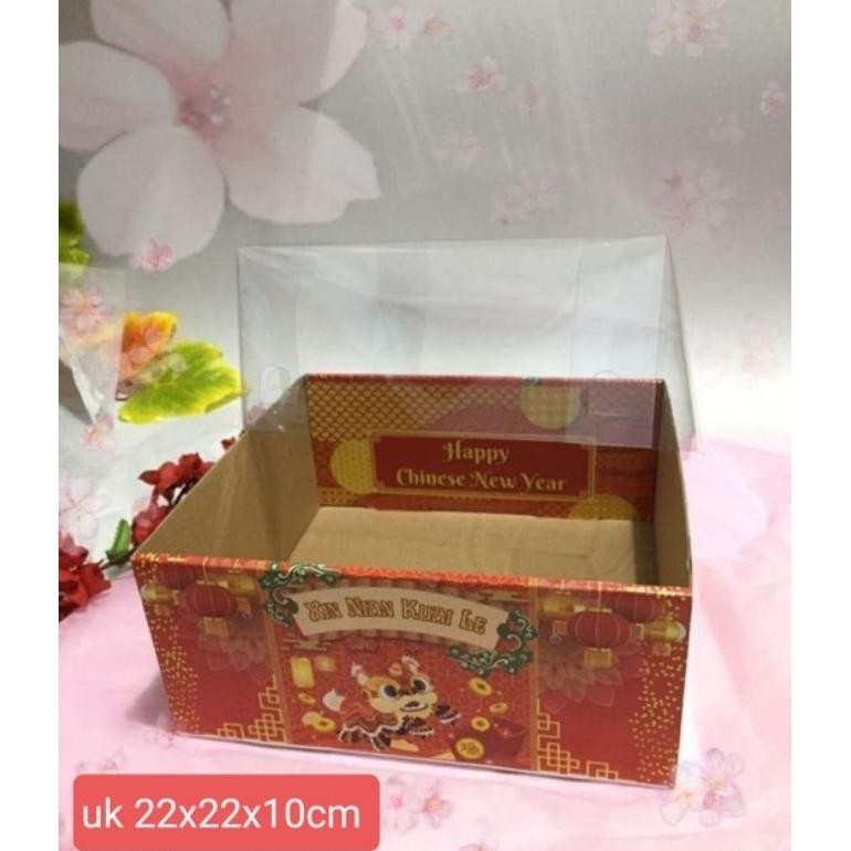 

TRY box kotak dus kue lapis box kue bolu imlek uk 22x22x8cm TERLARIS