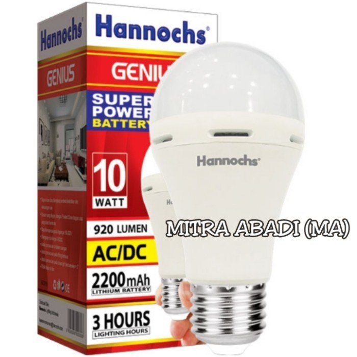 LAMPU LED HANNOCHS EMERGENCY 10 WATT / LAMPU GENIUS HANNOCHS 10 WATT