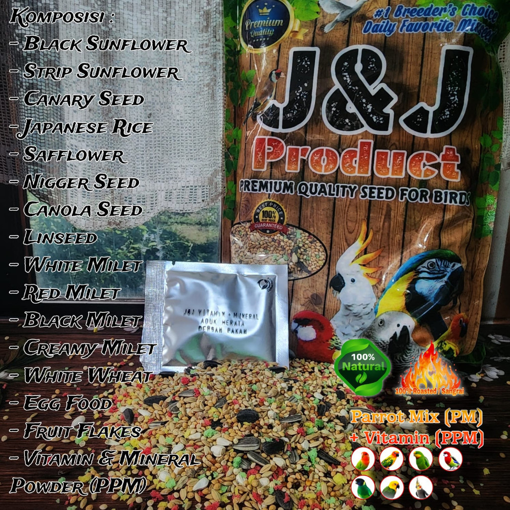 Pakan Burung 5Kg - Jj ( Parrot X / Parrot Pharmacy X / Finch X ) Loved