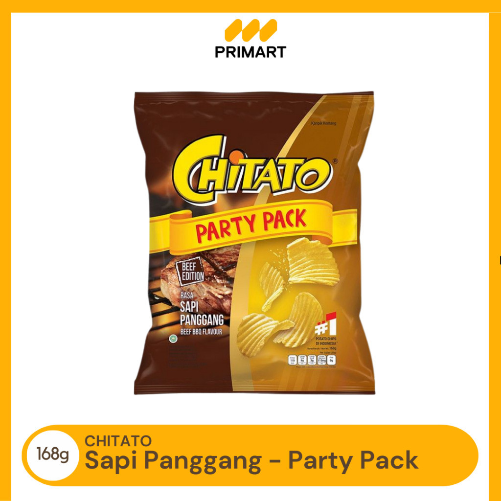 

Chitato Sapi Panggang Keripik Kentang Hangout Pack 168gr