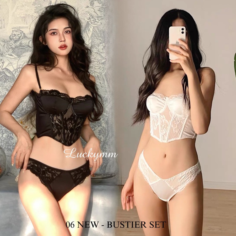 [NYAMAN DIGUNAKAN] FrBggs Bustier set sexy lingerie wanita / Bustier Top lingerie sexy korset bra