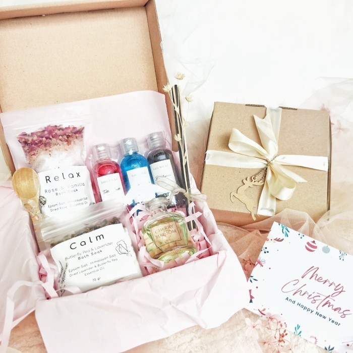 Terbaru Gift Set Bath Salt Bubble Bath Reed Diffuser Hampers Promo Terlaris