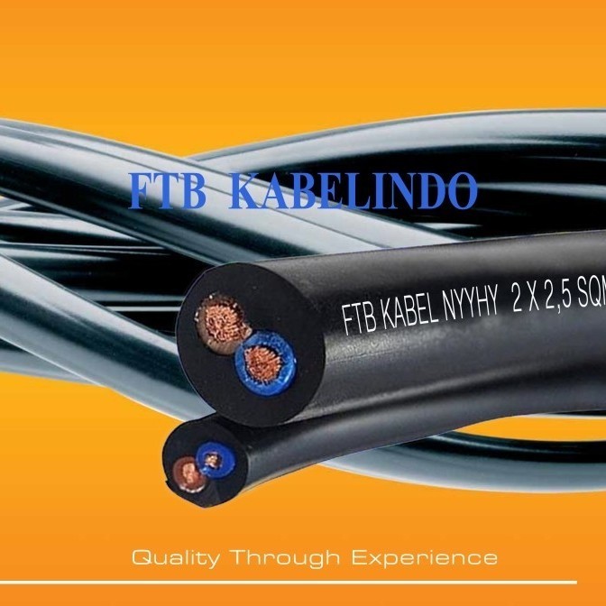 SNI FTB KABEL NYYHY 2x2.5 Sqmm 750V Meteran ( NYYHY 2x2,5 2x2.5mm )