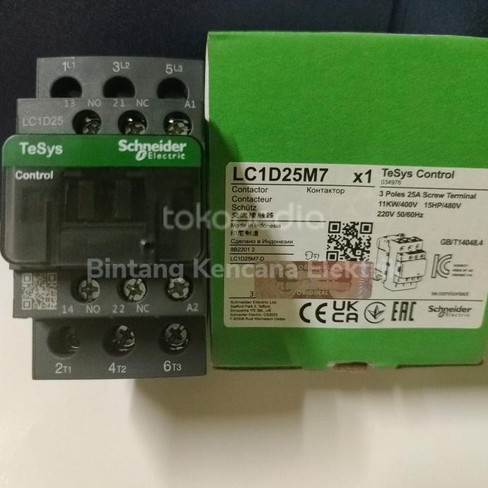 HARGA DISC - kontaktor Schneider lc1d25 m7 contactor lc1d25m7 LCID-25M7 LCID 25M7