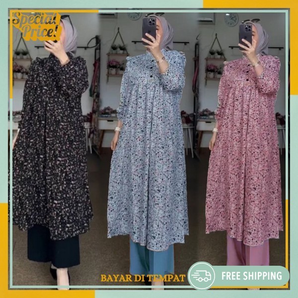 Serelan Terbaru Setelam Import Steln Remaja 1Set Tunik+Celana Cewek Model Korea Setcel Swtelan Cewek