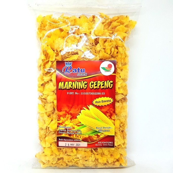 

\"\"\"\] RATU MARNING GEPENG ASIN BAWANG 300gr JAGUNG TIPIS KERIPIK KRIPIK