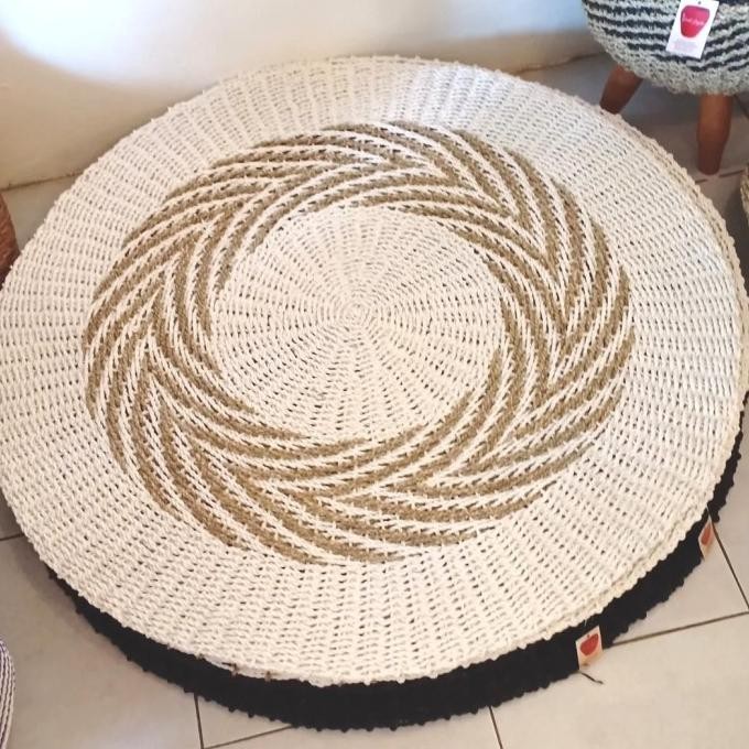 Karpet anyaman bulat/karpet seagrass/tikar anyam/karpet diameter 120