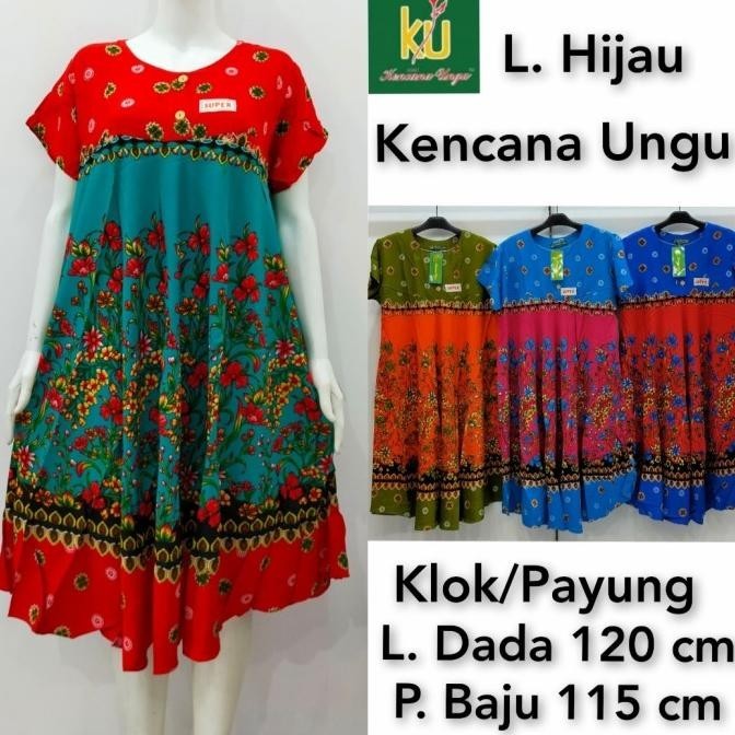 daster klok kencana ungu ibu hamil dan menyusui