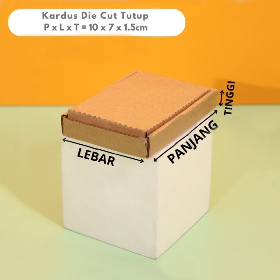 

10 Pcs Kardus Die Cut Kotak Aksesories Box Kecil Coklat size 10 x 7 x 1.5 cm