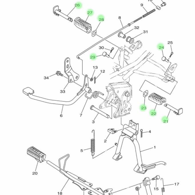 Step Belakang Satu Set Vega Rr Vega Zr Original Yamaha