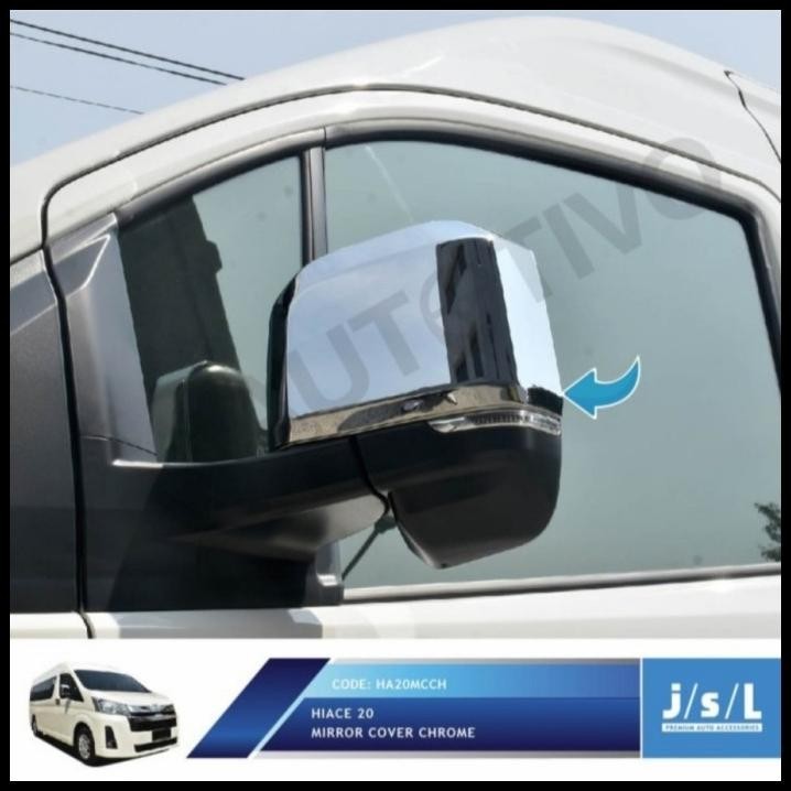 TERMURAH JSL COVER SPION MOBIL TOYOTA HIACE 2020 MIRROR COVER CHROME 