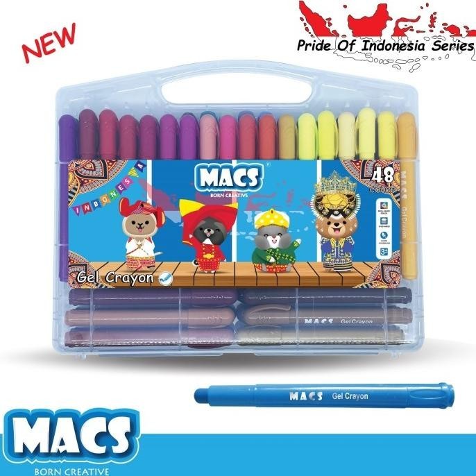 

Krayon Macs Silky Gel Crayon 48 Color / Warna