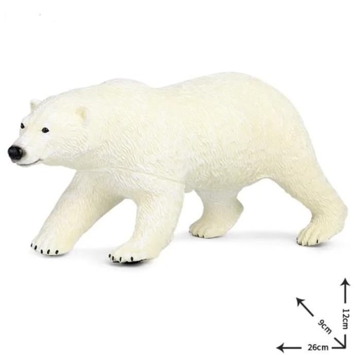 mainan anak binatang karet wild animal beruang gajah mammoth