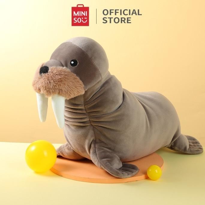 MINISO Boneka Anjing Laut Mainan Mewah Plush Toy Hadiah untuk Anak