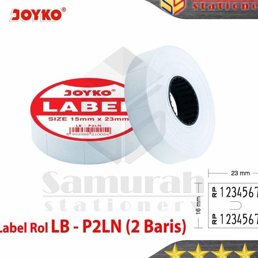 

Kertas Label Rol 2 Baris Lb-P2Ln Joyko / Price Label Lb 2Ln / Isi 2 Line Untuk Mx-6600A Mx-6600N