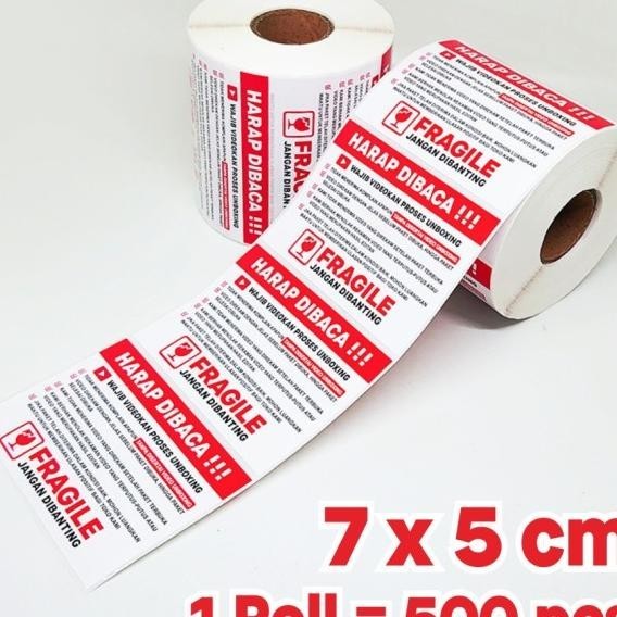 

Stiker Label Wajib Video Unboxing 7 X 5 Cm (1 Roll Isi 500 Pcs)