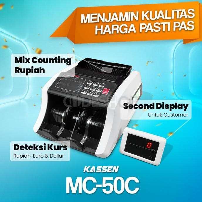 

TERBARU - Mesin Penghitung Uang Kassen MC-50C Bill Counter Multi Mata Uang