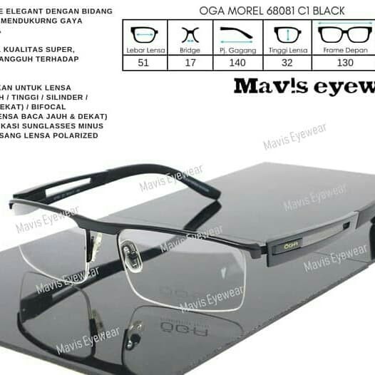Frame Kacamata Minus Pria Oga Morel Desain Sporty Terbaru Terlariss 