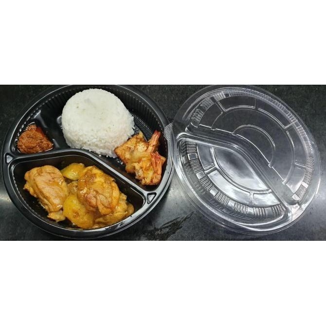 Big Sale [Bulat] Mika Bento Bulat / Tray Bento / Box Bento 2 In 1 (Isi 25 Pcs) Limited Edition