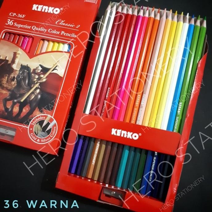 

Terbaru! Pensil warna kenko 36 warna CP-36F .,