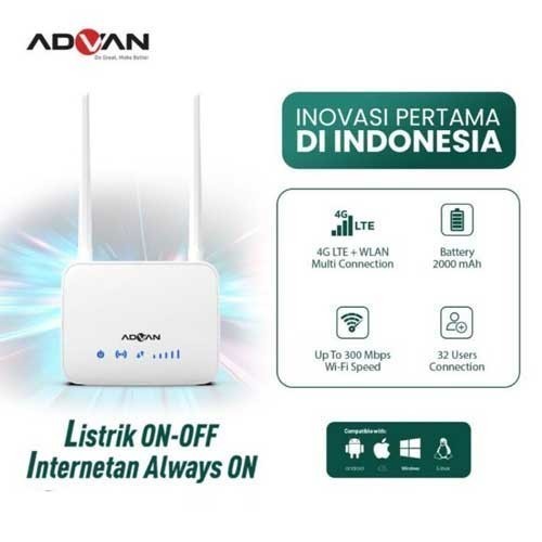 BEBAS ONGKIR - Advan Cpe Modem Router Modem 4G Wifi UNLOCK ALL OPERATOR / Advan CPE