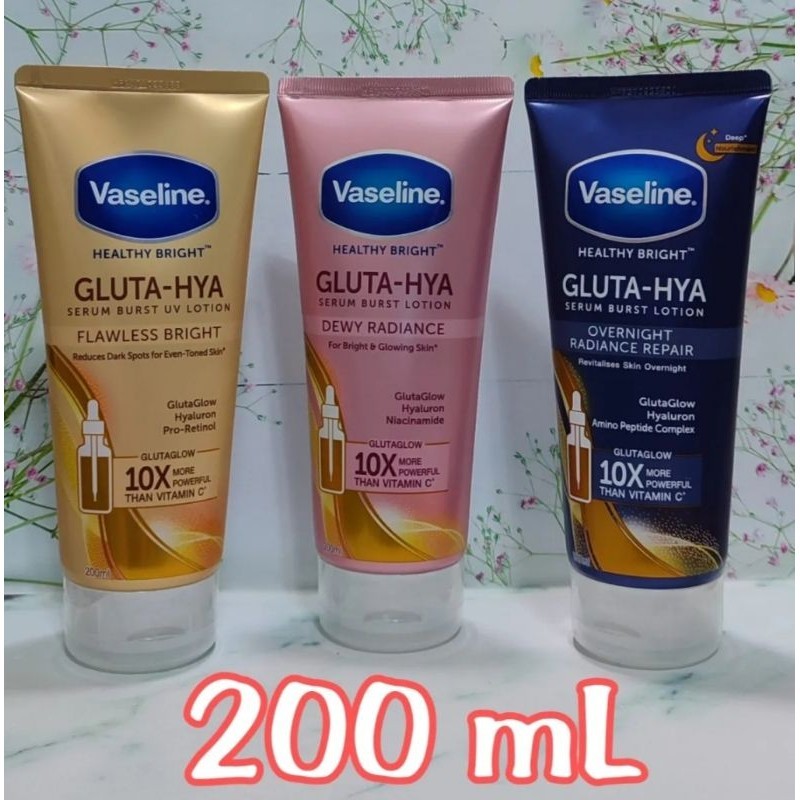 Vaseline Serum Burst Lotion Gluta Hya Healthy Bright Body Serum || Flawless Bright | Over Night | De