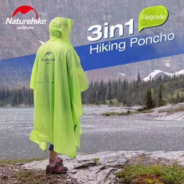 JAS HUJAN PONCO 3 IN 1 20D NATUREHIKE NH17D003-M NYLON RAINCOAT