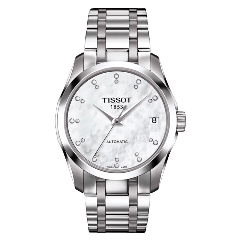 Jam Tangan Wanita TISSOT Couturier Automatic Silver Lady Dial Stainless Steel T035.207.11.116.00