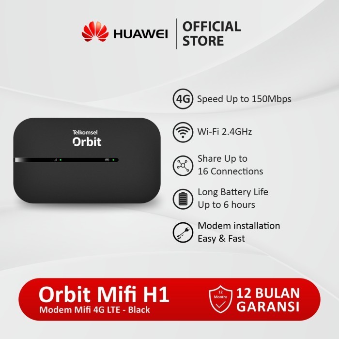 Huawei E5576 Modem Mifi 4G LTE Unlock Gratis Telkomsel 14Gb 2Bulan