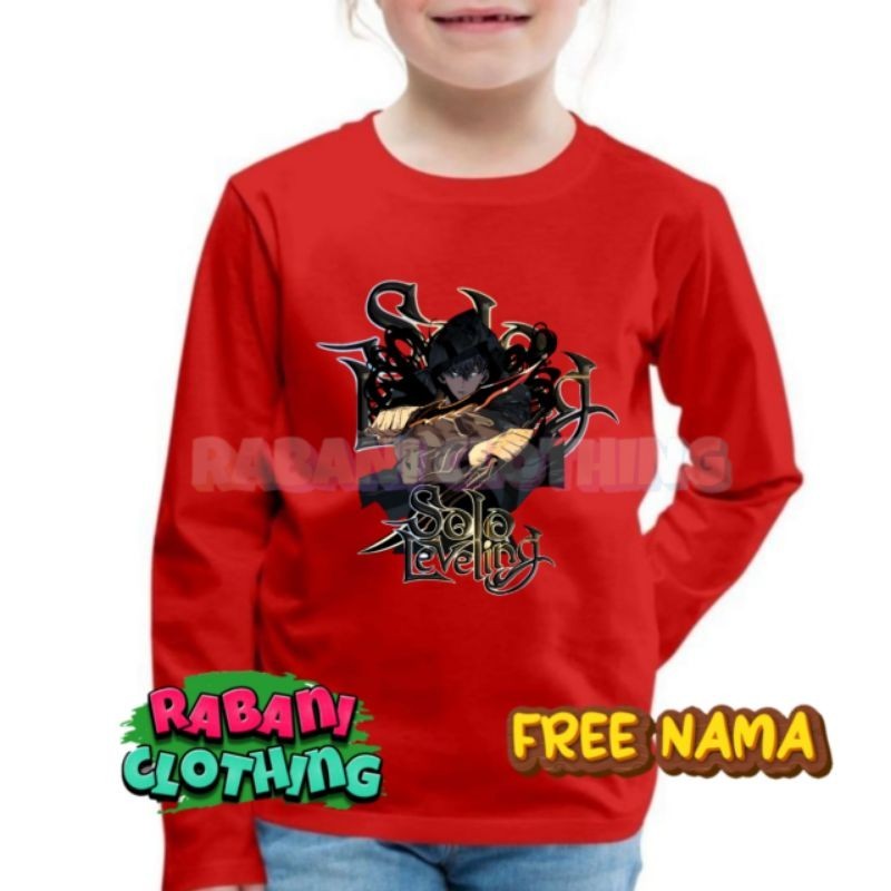 baju solo leveling kaos anak lengan panjang
