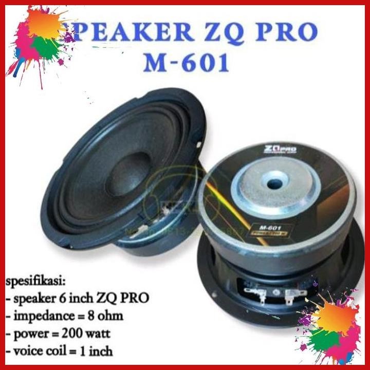 speaker zq pro 6" m-601 speaker speker zqpro 6 inch m 601 (kwj)