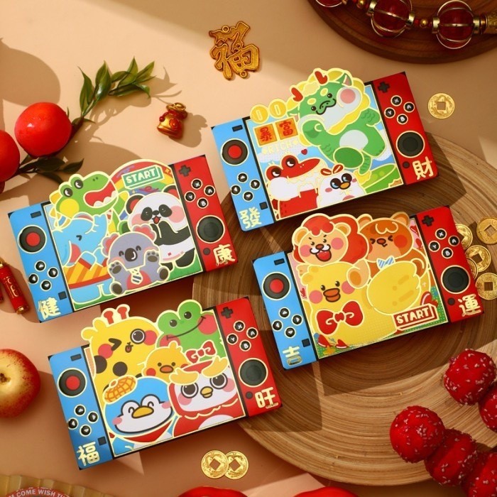 

V2B ANGPAO PANJANG PREMIUM IMLEK SHIO KELINCI 2023 3D HONGBAO BESAR FUNGPAU MIX ISI 4 ISI 6 MURAH