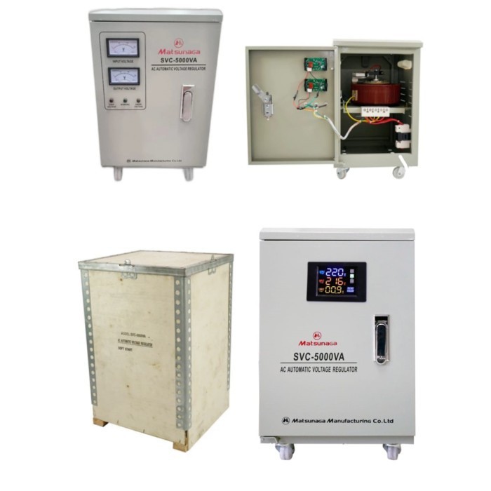TERBARU - STAVOLT SVC 5000W MATSUNAGA STAVOL LISTRIK STABILIZER 5000VA STANDING