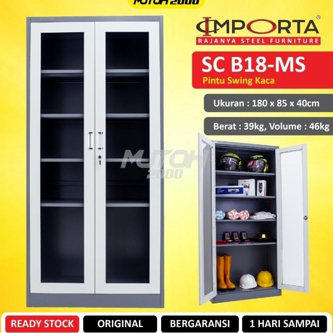 

Terlaris Importa B18-Ms Lemari Arsip Besi Pintu Swing Kaca Stok Terbatas