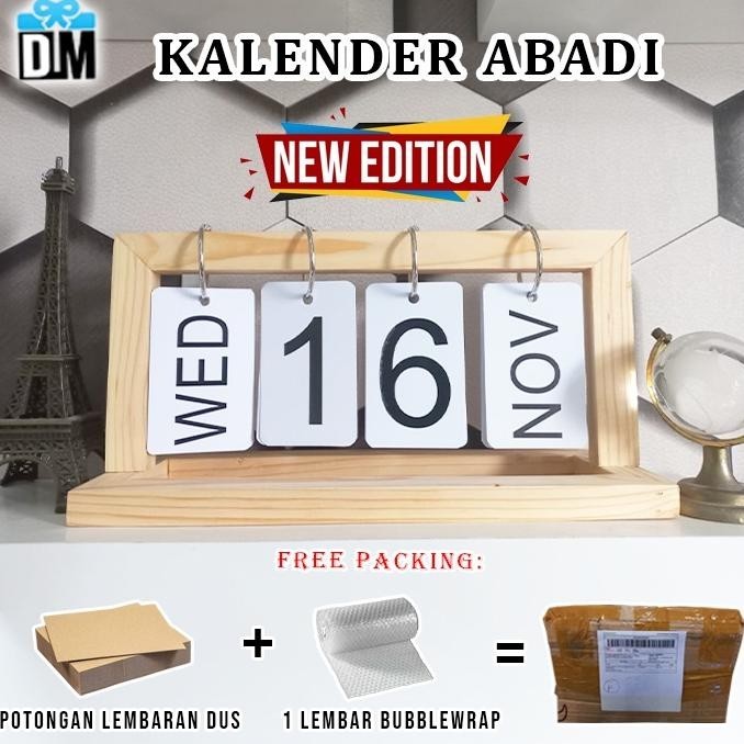 

Super Sale" Kalender Abadi New Edition Everlasting Calendar Kalender Kayu meja Unik Kalender 2023 2024 2025 Dekorasi Rumah Hampers Natal Tahun Baru Imlek Lebaran Souvenir Nikah#M ||