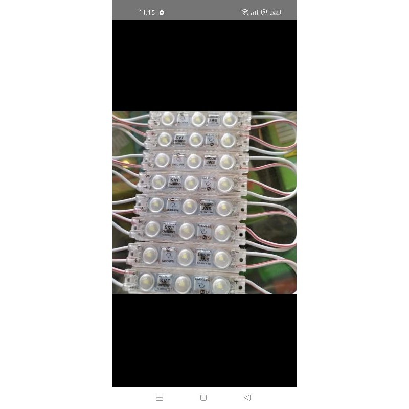 lampu led module Samsung 3 mata DC 12V 1,5 Watt cool white dan warm white