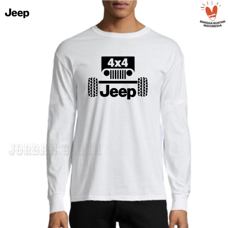 Tshirt Baju Kaos Lengan Panjang 4x4 Offroad Jeep