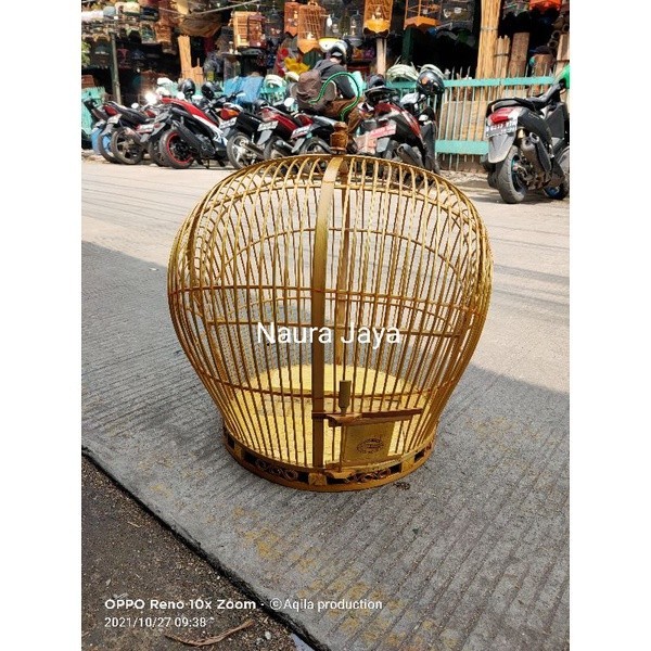 PROMO KANDANG Kandang Sangkar Puter Tekukur Derkuku Rotan Pernis