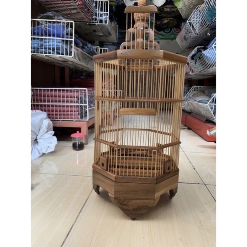 PROMO KANDANG SANGKAR KANDANG PLECI KAYU PERNIS SEGI 8