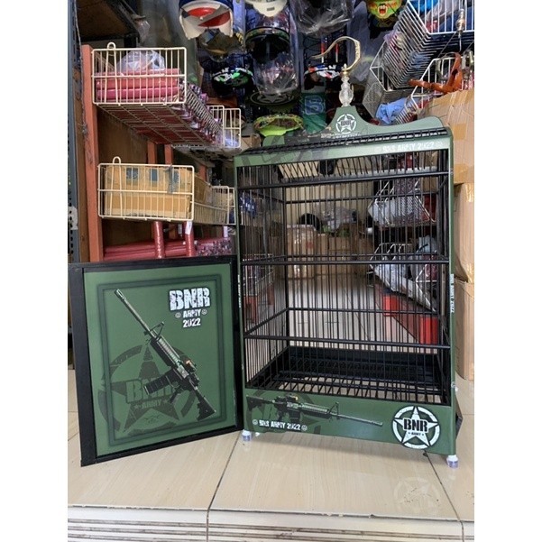 PROMO KANDANG SANGKAR KANDANG KOTAK BNR ARMY DECAL BARU ORIGINAL NO 1 dan 2