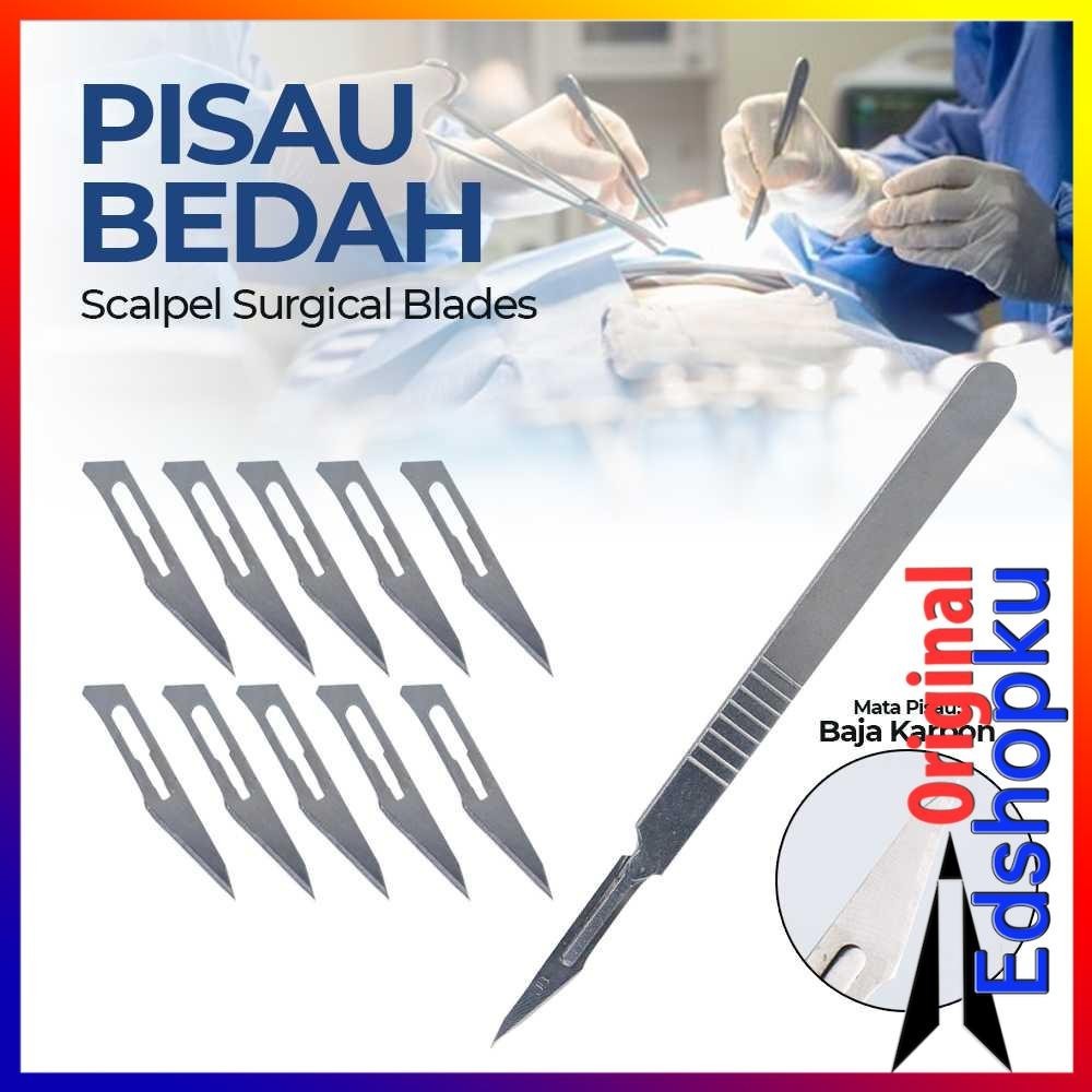 

Pisau Dokter Alat Bedah Kerajinan Scalpel Surgical Blades 10 PCS Number 11