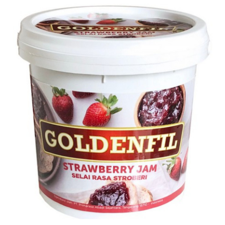 

Goldenfil Strawberry Jam 1000gr -Depo Frozen Food Airmadidi