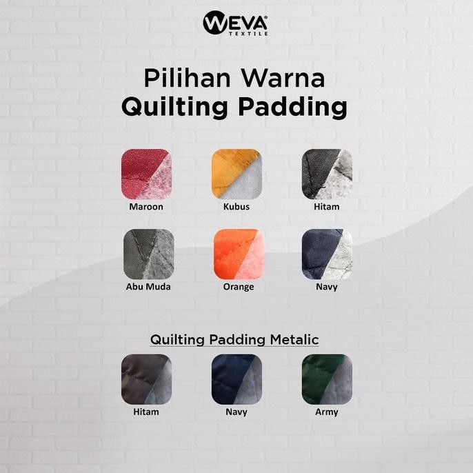 Berkualitas Kain Quilting Padding Furing 6 oz Bahan Kain Dalaman dan Luaran Jaket ,,