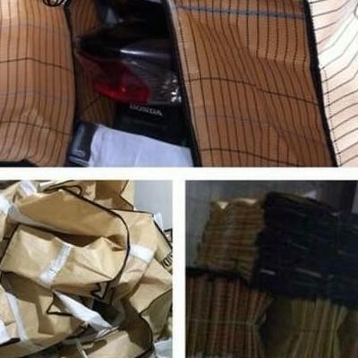 Berkualitas tas motor karung ronjot plastik obrok rengkek kurir kirim montor bag ,.