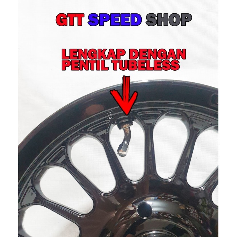VELG RACING VND ROULLETE RING 12 HONDA ALL NEW SCOOPY FI HITAM GLOSSY