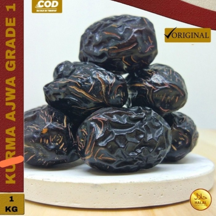 

Kurma Ajwa 1Kg Premium Grade A / Kurma Ajwa Nabi 1 Kg Original