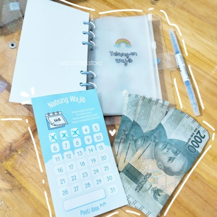 

TERMURAH Terlaris SATU SET MEDIA TABUNGAN WAJIB (ISI BINDER 6 + ZIPLOCK +