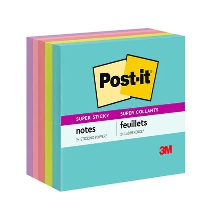 

PROMO POST IT STICKY NOTES 76X76 654-5SSMIA 5WARNA 450 LBR SUPER STICKY MEMO