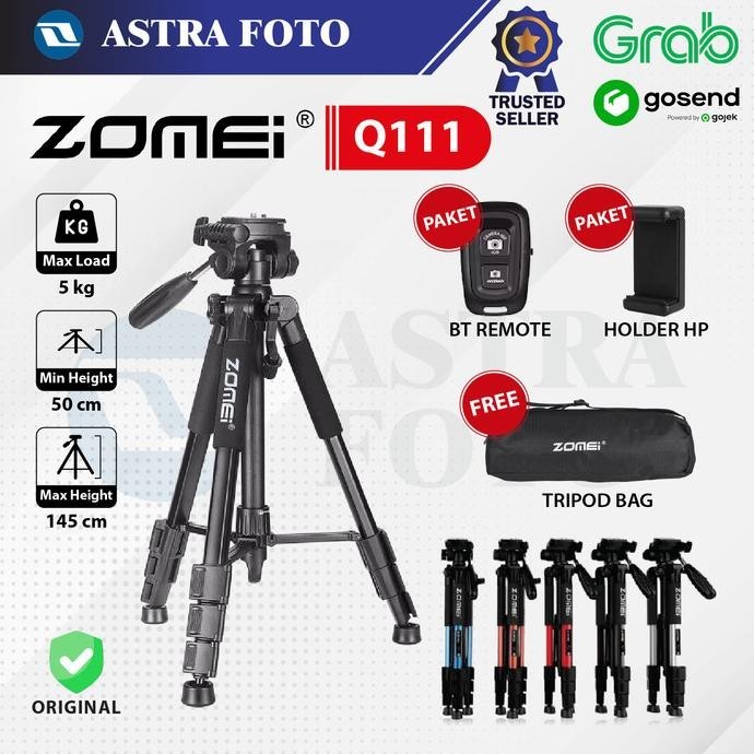 ZOMEI Q111 PROFESIONAL VIDEO TRIPOD KAMERA & HANDPHONE - Q 111 PANHEAD
